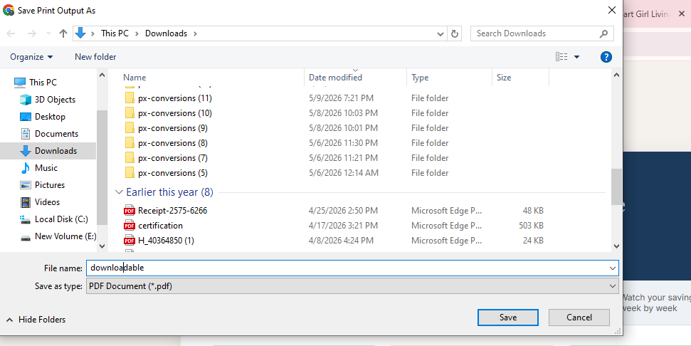 saved in computer