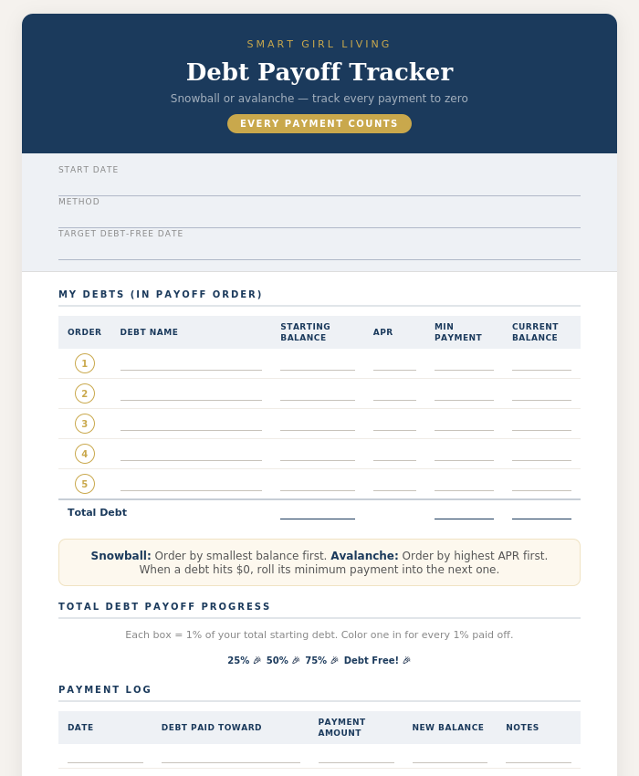Debt Payoff Tracker