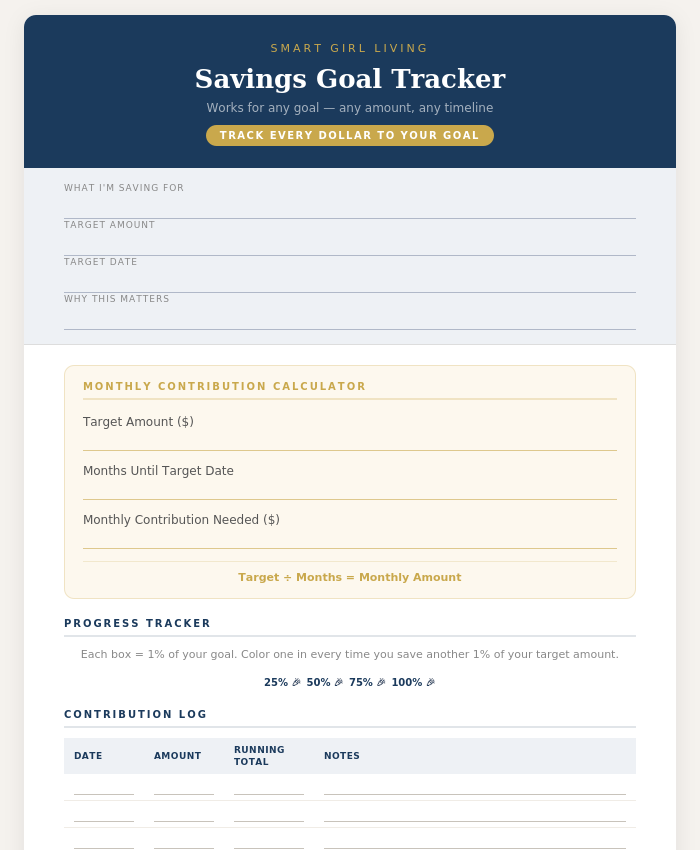 Savings Goal Tracker